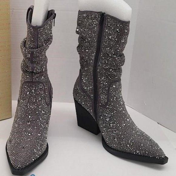 NEW Very G Women's Grey Sparkle Kady Slouch Size 6 - Picture 2 of 11